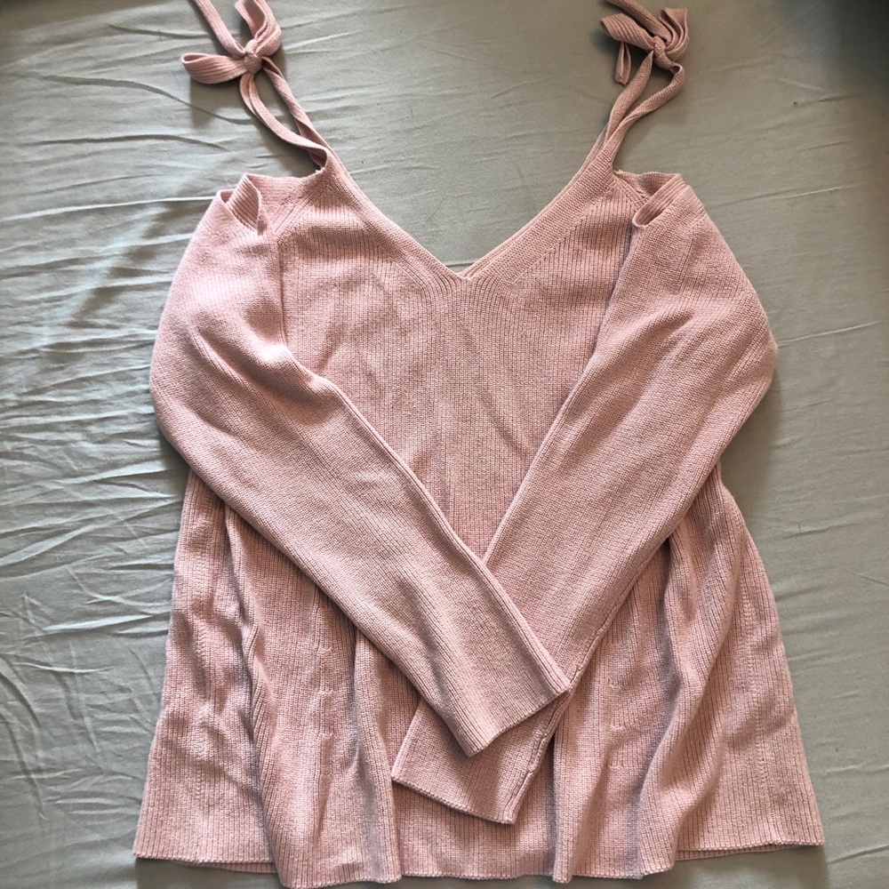 Cold shoulder sweater